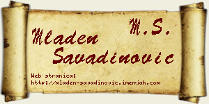 Mladen Savadinović vizit kartica